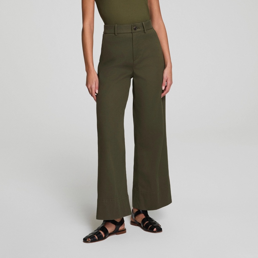 Supersmooth Stretch Twill
Wide Leg Pant in Dark Pine Green
